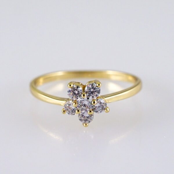 Women Ring/ Anillos Damas/  14K Real Color/  Zircon Stone// R574