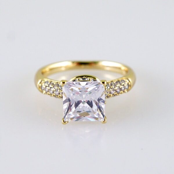 Women Ring/ Anillos Damas/  14K Real Color/ Zircon Stone// R576