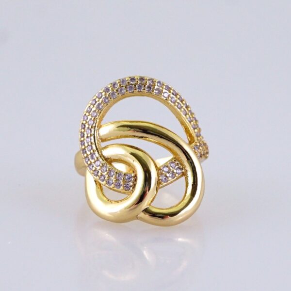 Women Ring/ Anillos Damas/ 14K Real Color/ Zircon Stone// R604