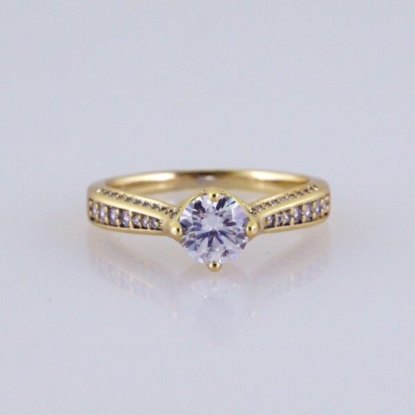 Women Ring/ Anillos Damas/ 14K Real Color/ Zircon Stone// R607