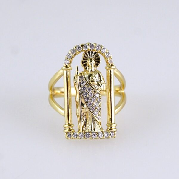R637 RING - ANILLO - Zircon Stone - 14K Real Color