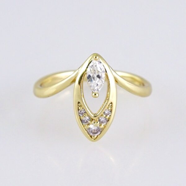 R638 RING - ANILLO - Zircon Stone - 14K Real Color