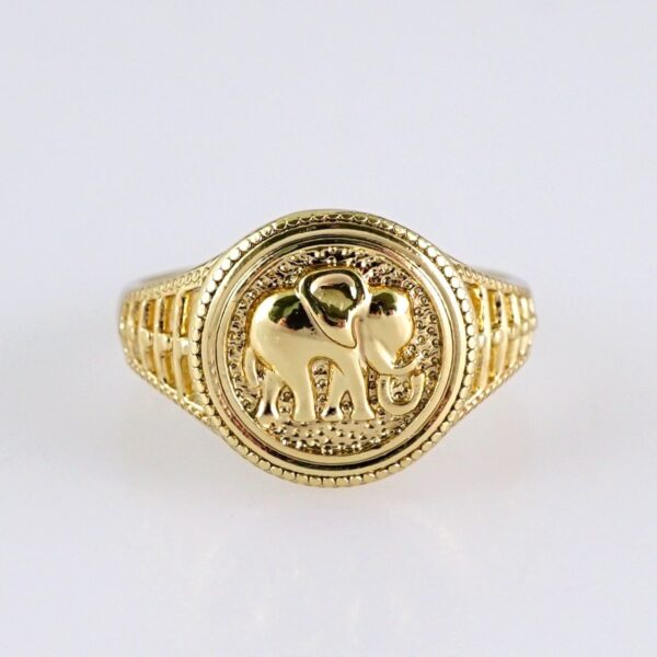 R640 RING - ANILLO - Plain - 14K Real Color