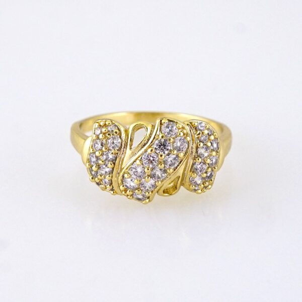 R649  RING - ANILLO - Zircon Stone - 14K Real Color