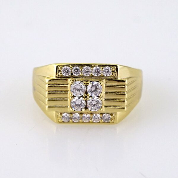 R657 RING - ANILLO - Zircon Stone - 14K Real Color