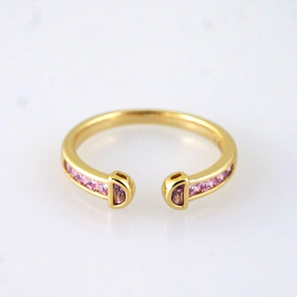 R666 RING - ANILLO - 14K Real Color - Pink - Ajustable