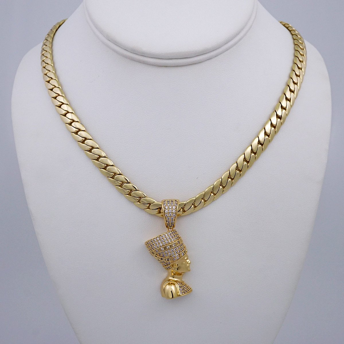 Gargantilla & Colgantes / Choker W/ Pendants/ 14K Real Color/ Zircon Stone/ 8mm x 45cm// SET1003