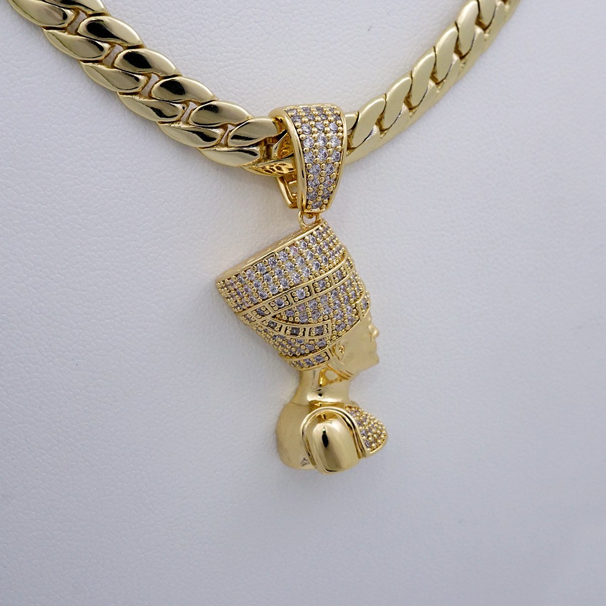 Gargantilla & Colgantes / Choker W/ Pendants/ 14K Real Color/ Zircon Stone/ 8mm x 45cm// SET1003 - Image 2