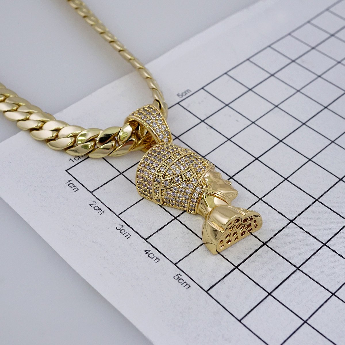 Gargantilla & Colgantes / Choker W/ Pendants/ 14K Real Color/ Zircon Stone/ 8mm x 45cm// SET1003 - Image 3