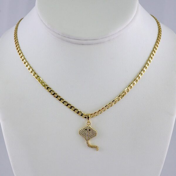 Cadenas & Colgantes/ Chain /Pendants /  14K Real Color/  Zircon Stone/  3mmx45cm// SET1012