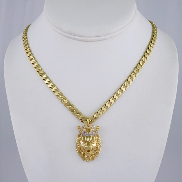 Cadenas & Colgantes/ Chain Men/Pendants/ 14K Real Color/ Zircon Stone/ 6mm x60cm// SET1013