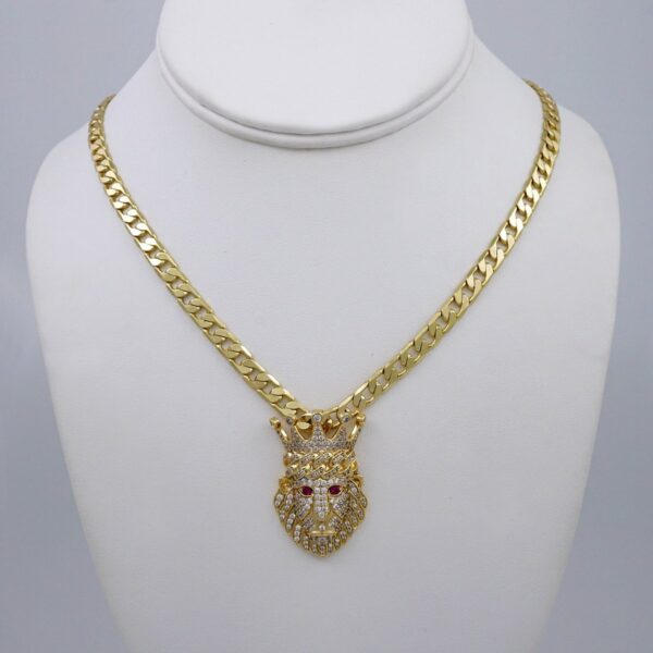 Cadenas & Colgantes/ Chain Men/Pendants/  14K Real Color/  Zircon Stone/  6mm x60cm// SET1021