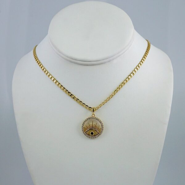 Cadenas & Colgantes/ Chain W/Pendants /  14K Real Color/  Zircon Stone/  3mm// SET1026