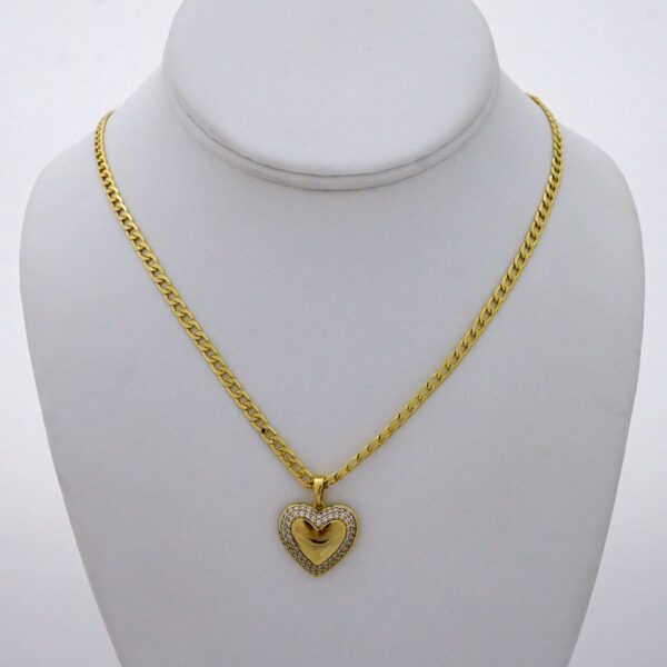 Cadenas & Colgantes/ Chain/Pendants /  14K Real Color/  Zircon Stone/  3mm// Set1032