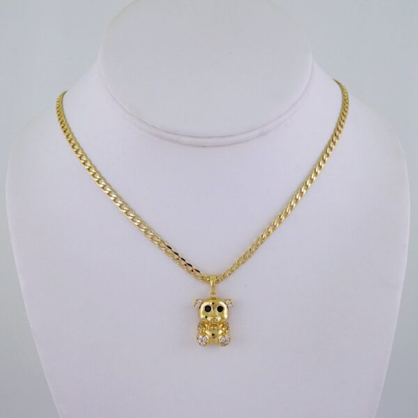 Cadenas & Colgantes/ Chain/Pendants /  14K Real Color/  Zircon Stone/  3mm// Set1033