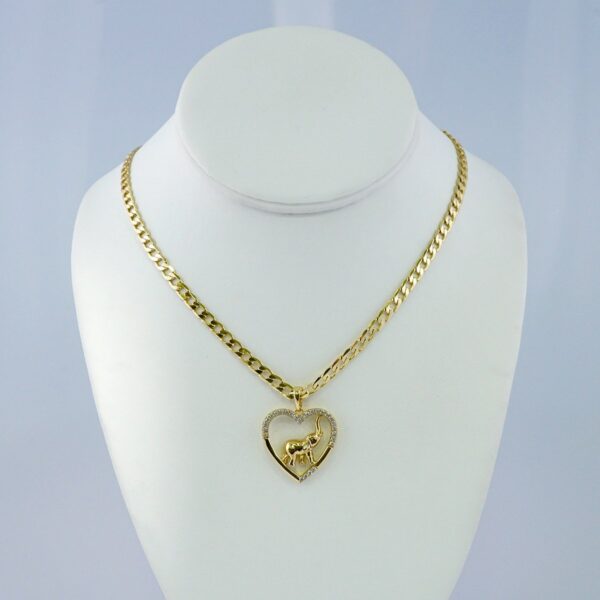 Cadenas & Colgantes/ Chain/Pendants /  14K Real Color/  Zircon Stone/  4mmx45cm// SET1034