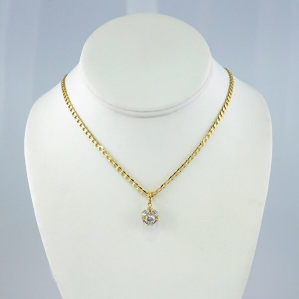 Cadenas & Colgantes/ Chain/Pendants /  14K Real Color/  Zircon Stone/  3mmx45cm// SET1035