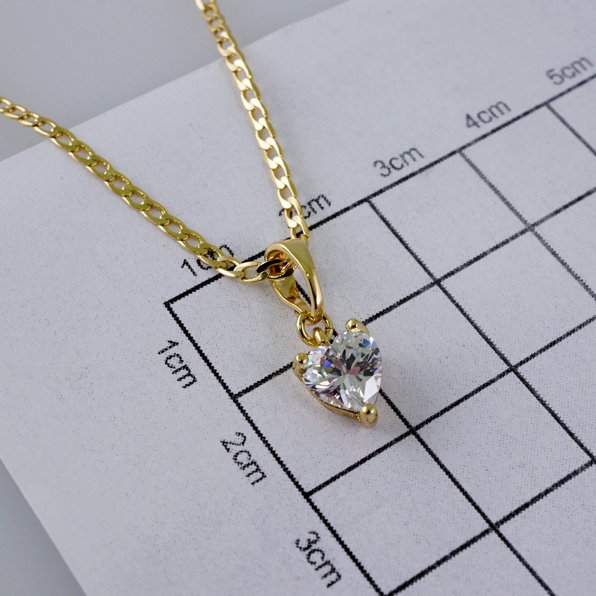 Cadenas & Colgantes/ Chain/Pendants / 14K Real Color/ Zircon Stone/ 2mmx45cm// SET1047 - Image 3