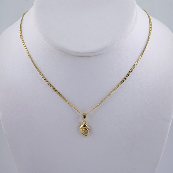 Cadenas & Colgantes/ Chain W/Pendants /  14K Real Color/  Zircon Stone/  2mmx45cm// SET1058
