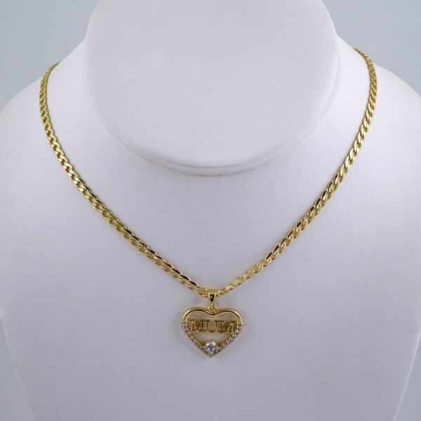 Cadenas & Colgantes/ Chain W/Pendants /  14K Real Color/  Zircon Stone/  3mmx45cm// SET1060
