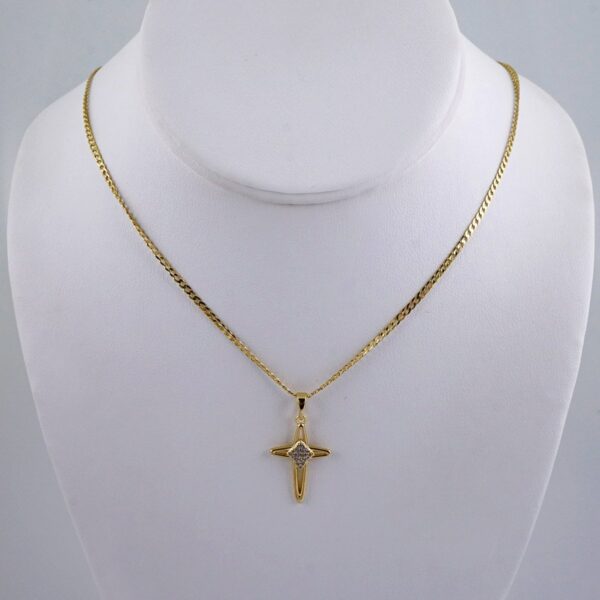 Cadenas & Colgantes/ Chain W/Pendants /  14K Real Color/  Zircon Stone/  2mmx45cm// SET1062