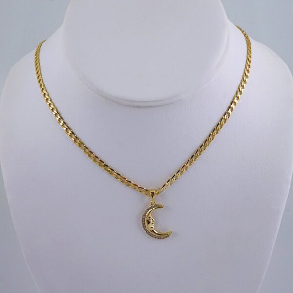 Cadenas & Colgantes/ Chain W/Pendants /  14K Real Color/  Zircon Stone/  3mmx45cm// SET1063