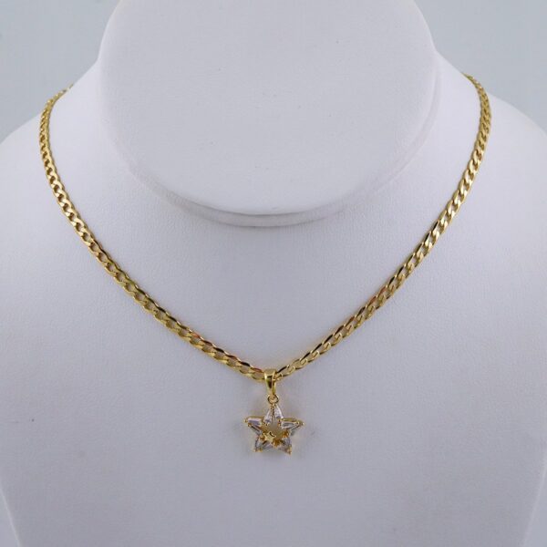 Cadenas & Colgantes/ Chain W/Pendants / 14K Real Color/ Zircon Stone/ 3mmx45cm// SET1077