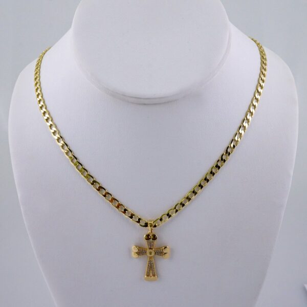 Cadenas & Colgantes/ Chain W/Pendants / 14K Real Color/ Zircon Stone/ 3mmx45cm// SET1081
