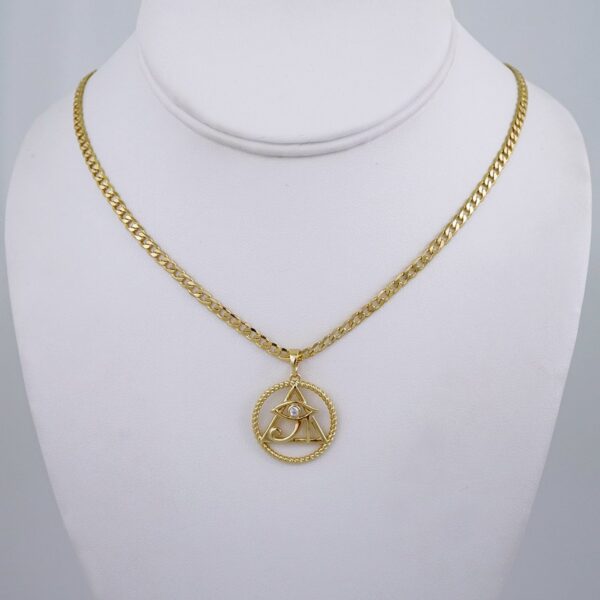 Cadenas & Colgantes/ Chain W/Pendants / 14K Real Color/ Zircon Stone/ 3mmx45cm// SET1092