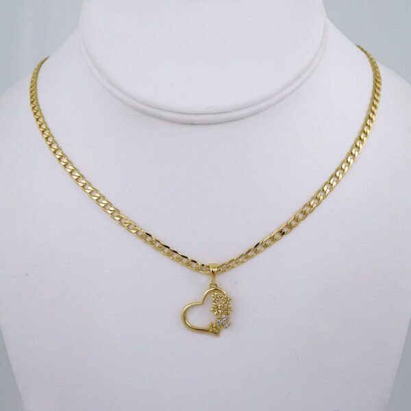 Cadenas & Colgantes/ Chain W/Pendants / 14K Real Color/ Zircon Stone/ 3mmx45cm// SET1094