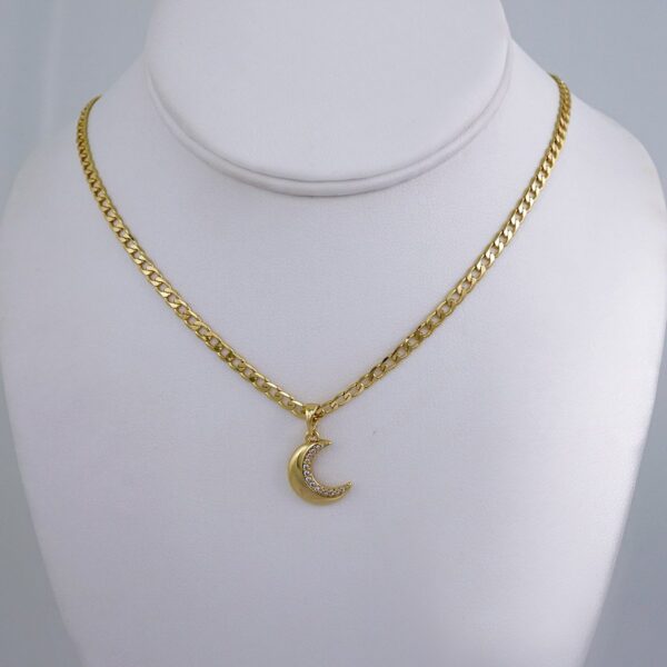 Cadenas & Colgantes/ Chain W/Pendants / 14K Real Color/ Zircon Stone/ 3mmx45cm// SET1095