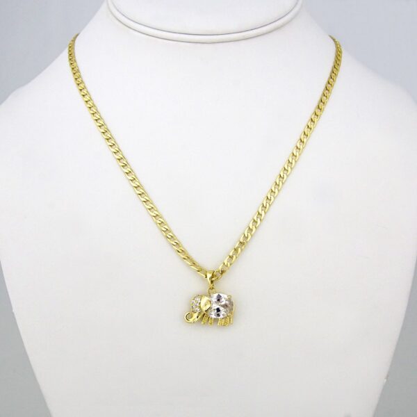 Cadenas & Colgantes/ Chain W/Pendants /14K Real Color/Zircon Stone/ 3mmx45cm// SET110