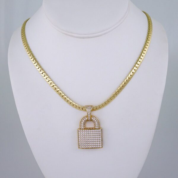 Gargantilla & Colgantes / Choker W/ Pendants/ 14K Real Color/ Zircon Stone/ 5mm x 45cm// SET1102