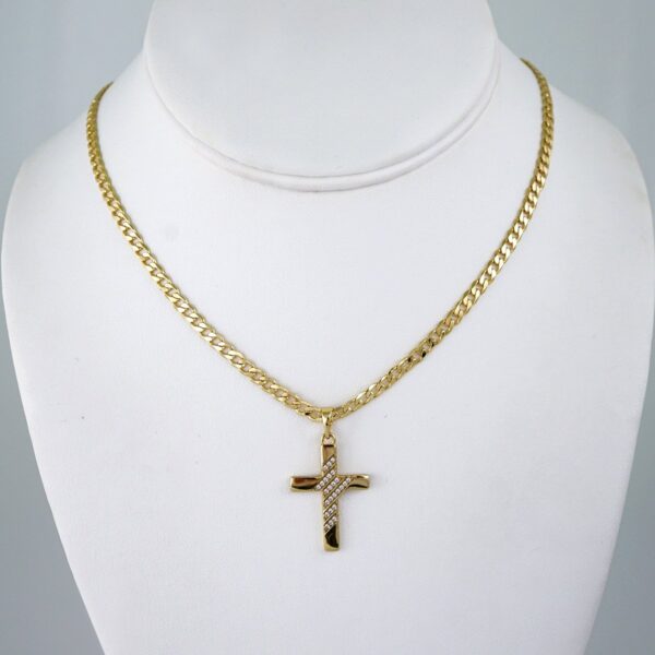 Cadenas & Colgantes/ Chain/Pendants /  14K Real Color/  Zircon Stone/  3mmx45cm// SET1105