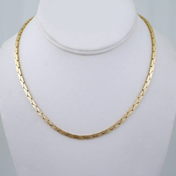 Gargantilla/ Choker/  14K Real Color/  Plain/  4mm x 45cm// SET1119