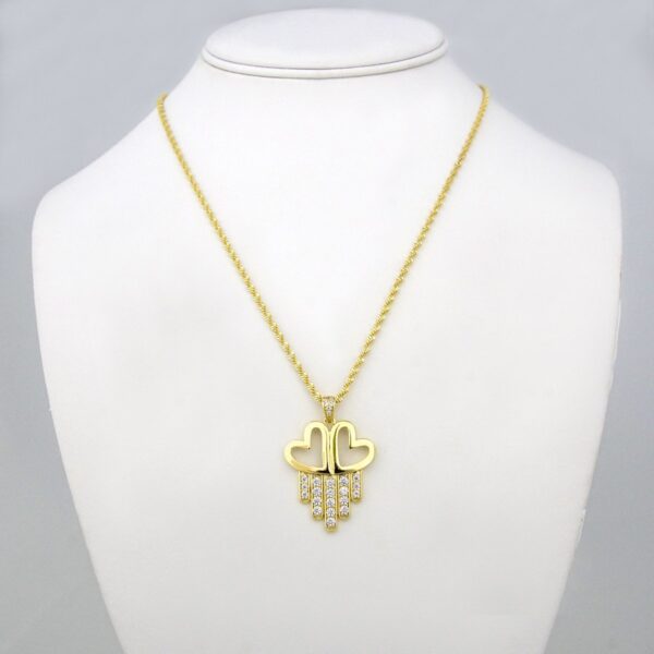 Cadenas & Colgantes/ Chain W/Pendants /  14K Real Color/  Zircon Stone/  45cm//SET112