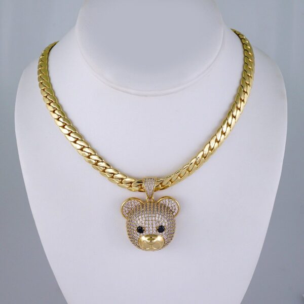 Gargantilla & Colgantes / Choker W/ Pendants/ 14K Real Color/ Zircon Stone/ 8mm x 45cm// SET1121