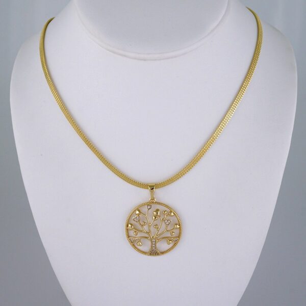Cadenas & Colgantes/ Chain W/Pendants /  14K Real Color/  Zircon Stone/  4mmx45cm// SET1122