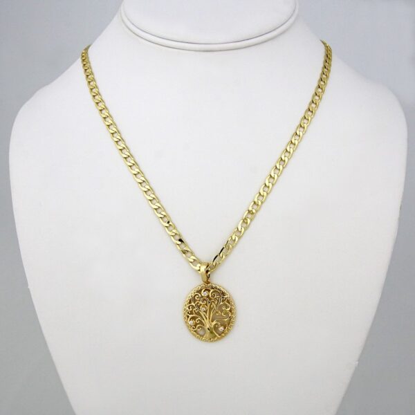 Cadenas & Colgantes/ Chain W/ Pendants/  14K Real Color/  Zircon Stone/  4mm x 45cm//SET113