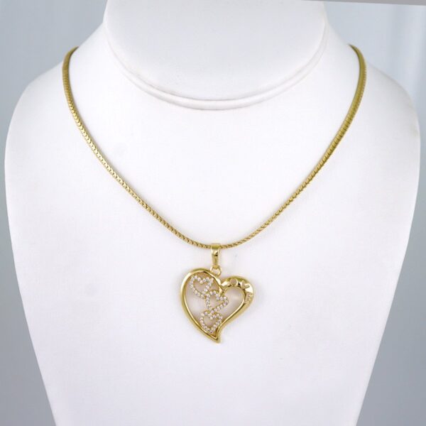 Cadenas & Colgantes/ Chain W/Pendants /  14K Real Color/  Zircon Stone/  3mmx45cm// SET1130