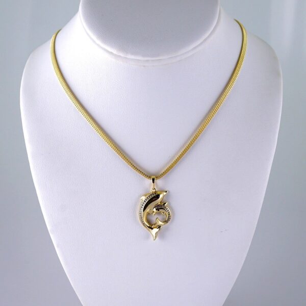 Cadenas & Colgantes/ Chain W/Pendants /  14K Real Color/  Zircon Stone/  4mmx50cm// SET1131