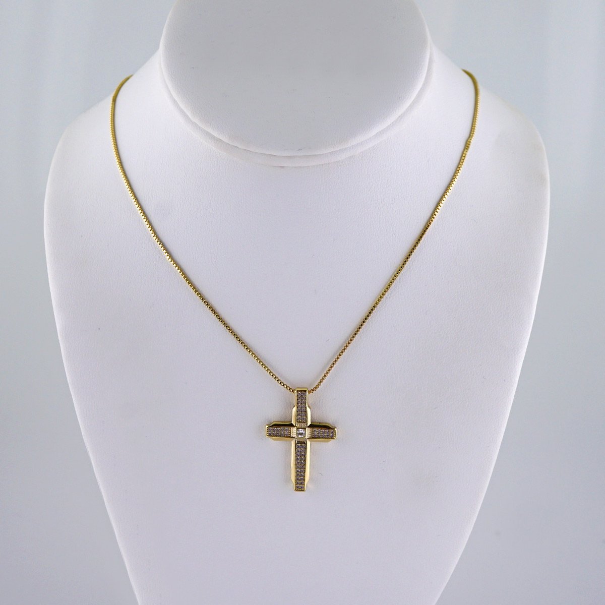 Cadenas & Colgantes/ Chain W/Pendants / 14K Real Color/ Zircon Stone/ 45cm// SET1134