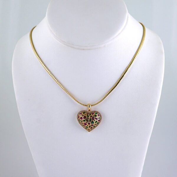 Gargantilla & Colgantes / Choker W/ Pendants/  14K Real Color/  Zircon Stone/  3mm x 45cm// SET1142