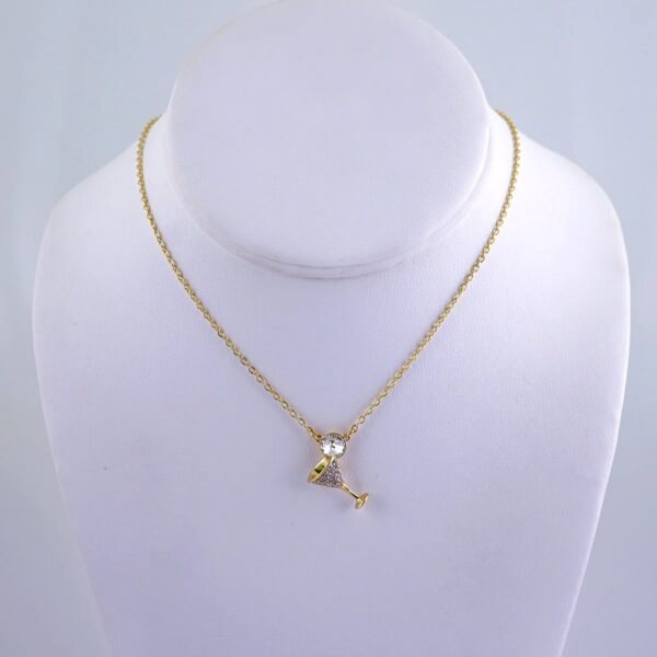 Cadenas & Colgantes/ Chain W/Pendants / 14K Real Color/ Zircon Stone/ 2mmx45cm// SET1153
