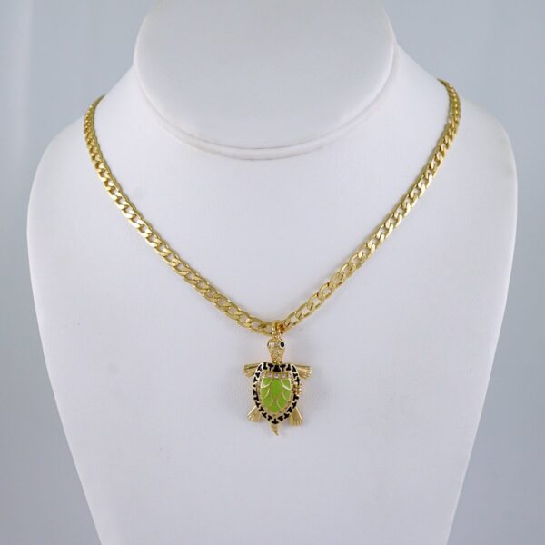 Cadenas & Colgantes/ Chain W/Pendants /  14K Real Color/  Zircon Stone/  4mm// SET1159