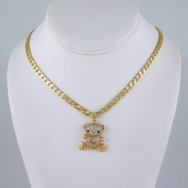 Cadenas & Colgantes/ Chain W/Pendants /  14K Real Color/  Zircon Stone/  6mmx45cm// SET1160