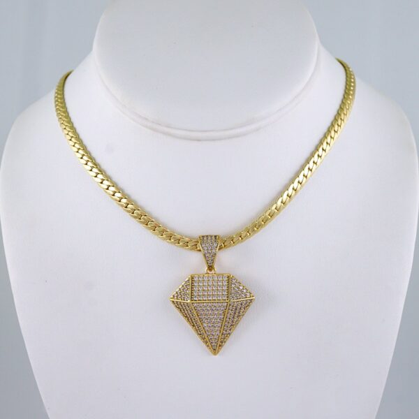 Gargantilla & Colgantes / Choker W/ Pendants/ 14K Real Color/ Zircon Stone/ 5mmx45cm// SET1161
