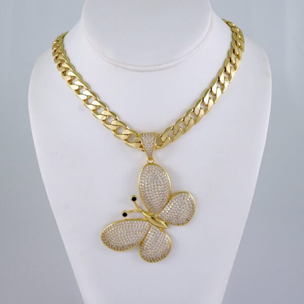 Gargantilla & Colgantes / Choker W/ Pendants/  14K Real Color/  Zircon Stone/  10mmx42cm// SET1163