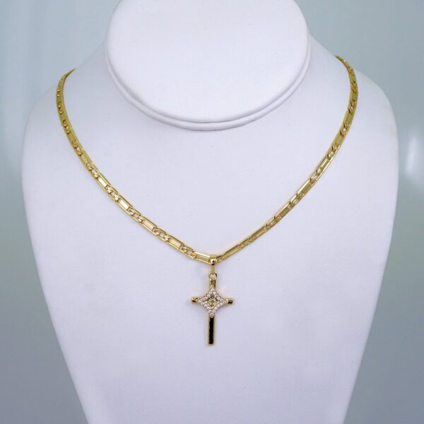 Cadenas & Colgantes/ Chain W/Pendants /  14K Real Color/  Zircon Stone/4mmx45cm// SET1165