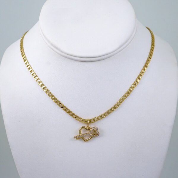 Cadenas & Colgantes/ Chain W/Pendants /  14K Real Color/  Zircon Stone/  3mmx45cm// SET1167